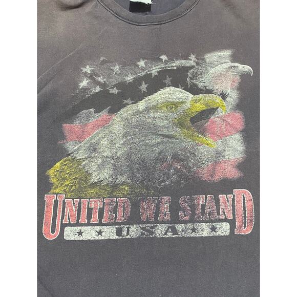 VTG USA Eagle T-Shirt Size XL United We Stand Patriotic Graphic Tee - Picture 8 of 10